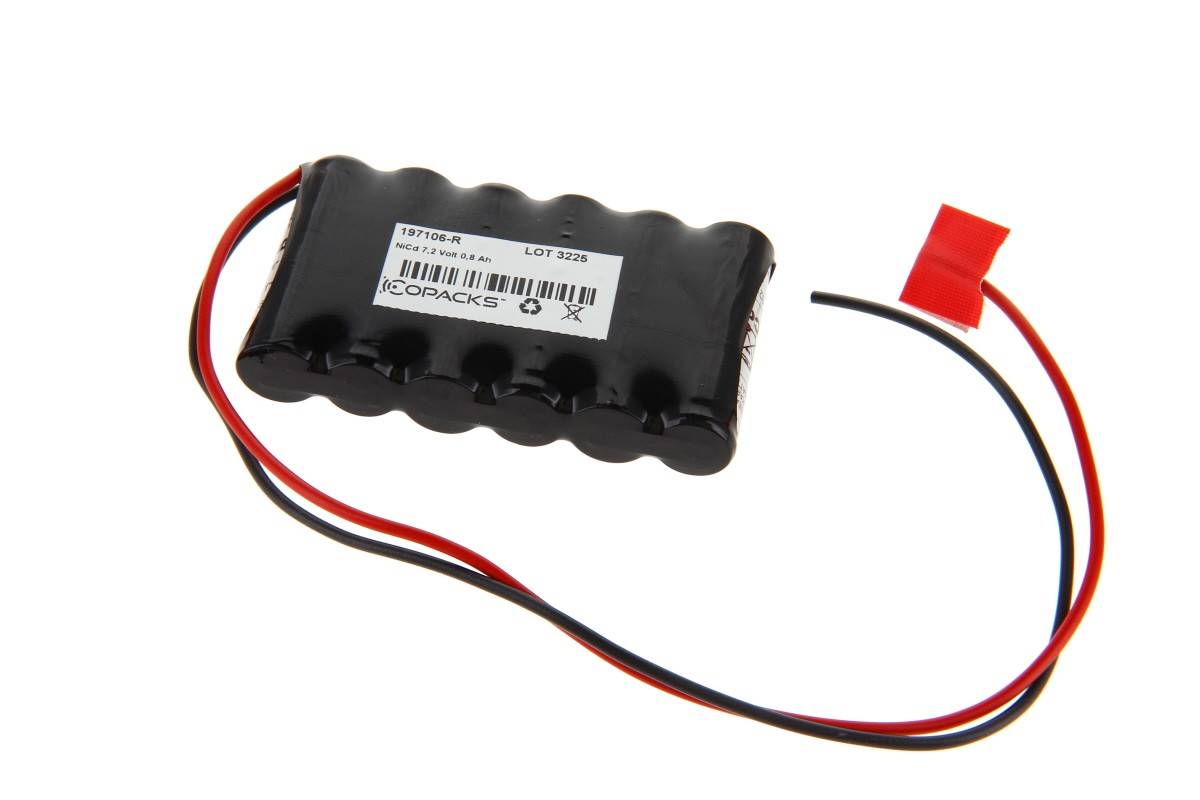 Éclairage de secours et de sécurité rechargeable CoPacks NC - Format AA - 7,2 V 800 mAh 85 x 51 x 15 mm (extrémité...-0