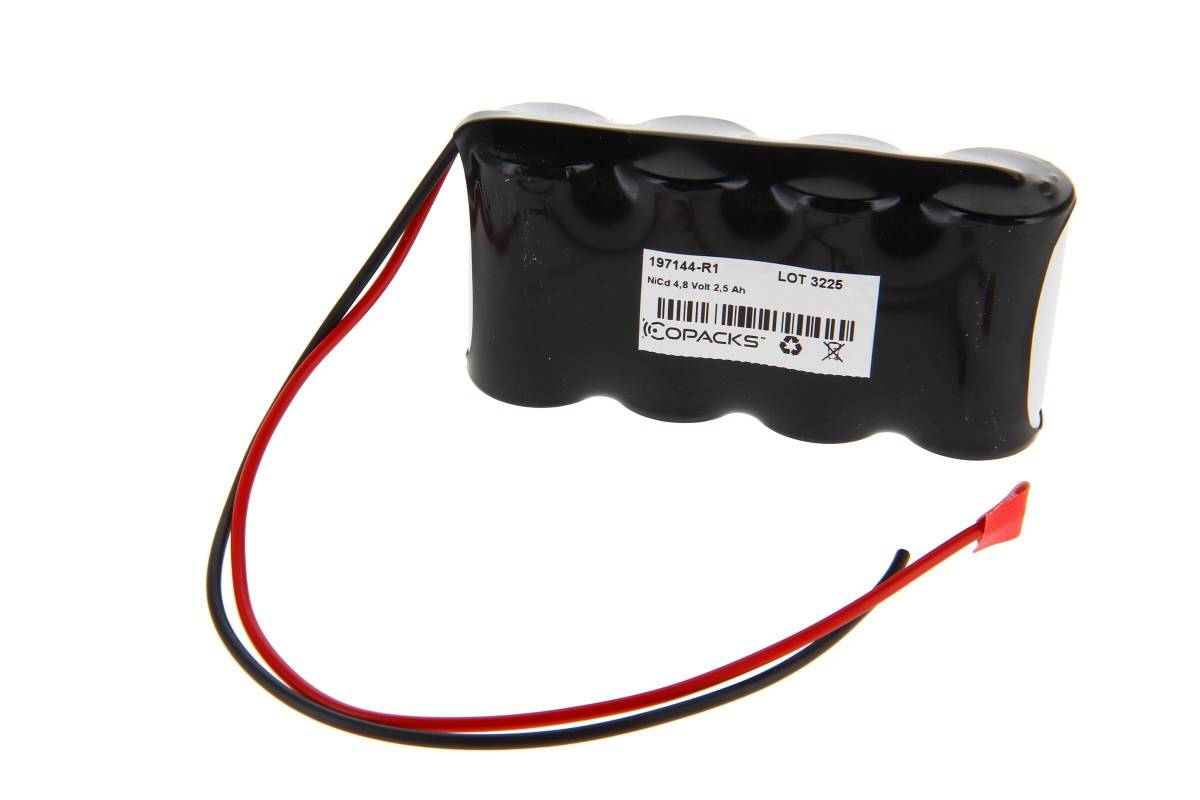Éclairage de secours et de sécurité à piles CoPacks NC - Sortie câble de 25 cm, format C - 4,8 V 2500 mAh 104 x 26 x...-0