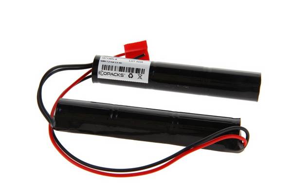 Batterie NiMH CoPacks pour éclairage de secours et de sécurité - Format Sub-C - 7,2 V 2500 mAh 126 x 22 mm