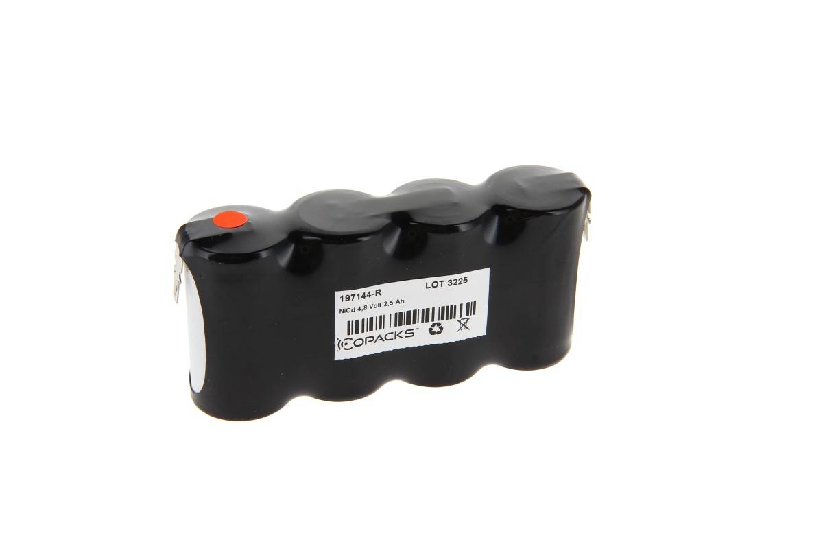 Éclairage de secours et de sécurité à piles CoPacks NC - Format C - 4,8 V 2500 mAh 104 x 26 x 52 mm (4,8 mm Faston)-0