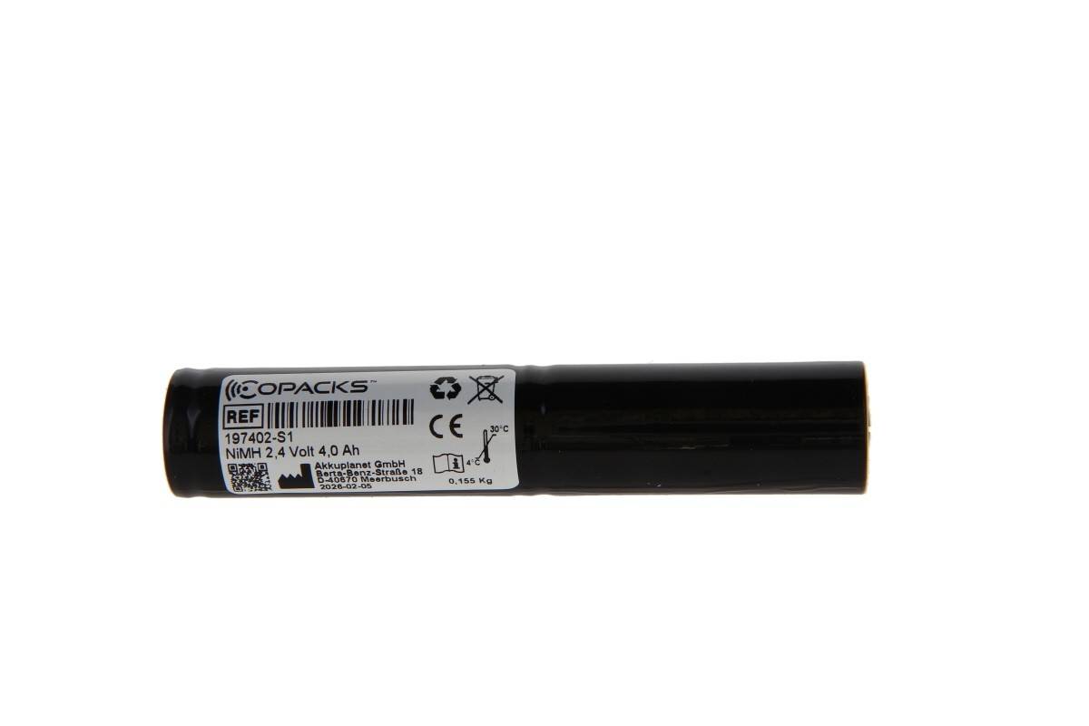 Batterie NiMH CoPacks pour éclairage de secours et de sécurité - Format 7/5 Cs - 2,4 V 4000 mAh 120 x 23 mm (4,8 mm...-0