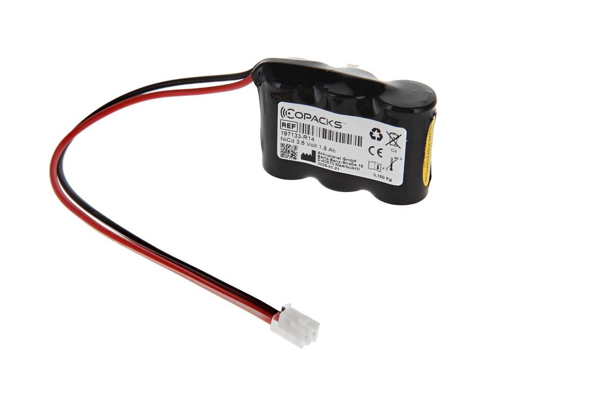 Éclairage de secours et de sécurité à piles CoPacks NC - Format Sub C - 3,6 V 1800 mAh 69 x 23 x 45 mm (JST VHR-2)-0