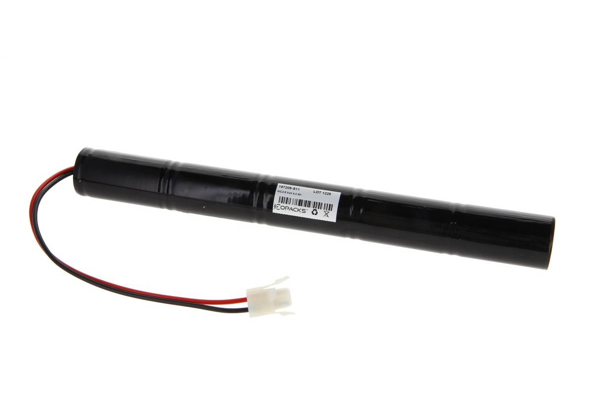 Éclairage de secours et de sécurité à piles CoPacks NC - Format D - 6 V 4000 mAh 310 x 33 mm (AMP Mate-N-Lok)-0
