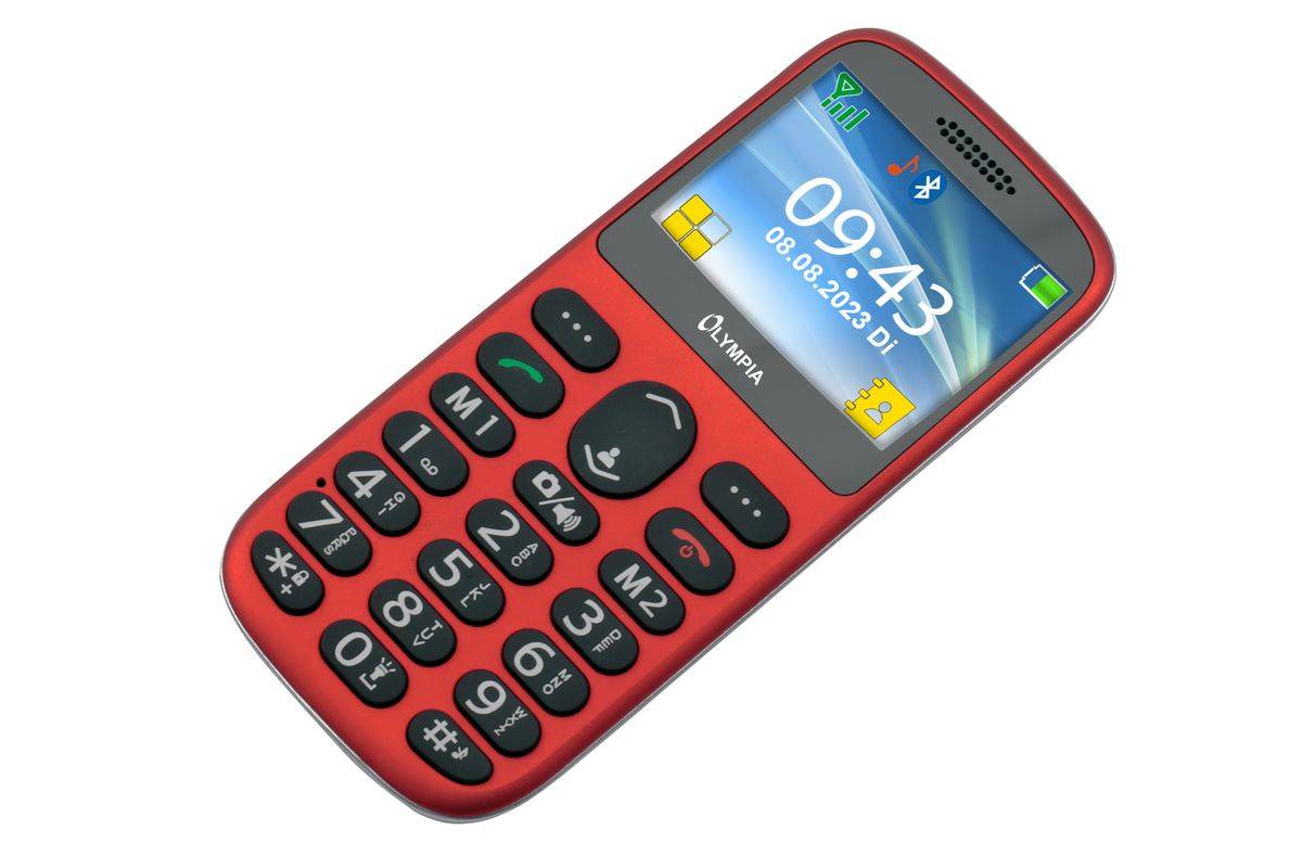 Olympia Sun, Barre, Double SIM, 5,87 cm (2.31"), 0,3 MP, Rouge-1