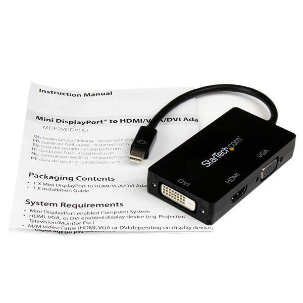 Mini DisplayPort to VGA DVI HDMI Adapter-6
