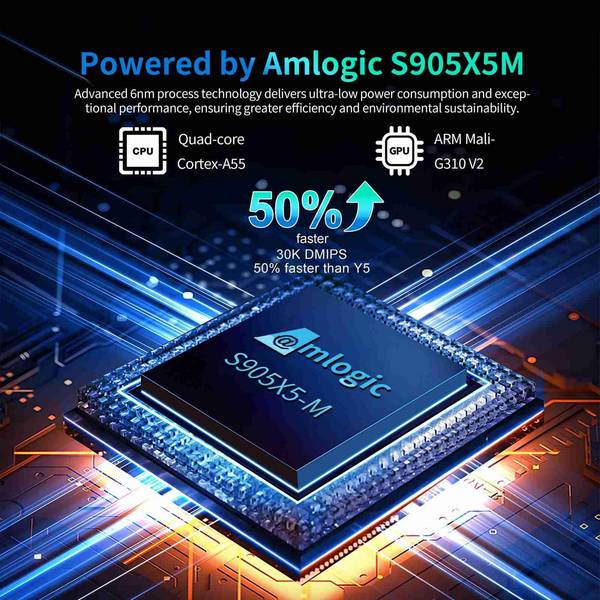 Boîtier TV Connecté Android 14 4K 4 Go de RAM et 32 Go de Stockage YONIS