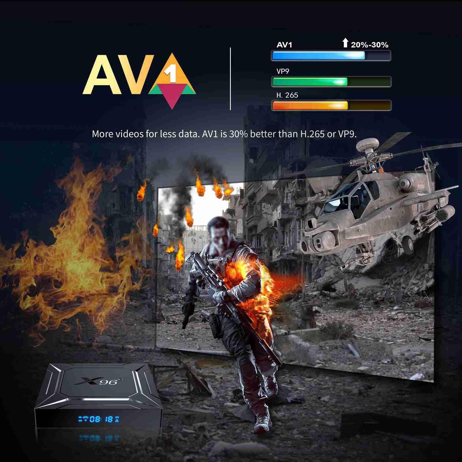 Boîtier TV Connecté Android 14 4K 4 Go de RAM et 32 Go de Stockage YONIS-1