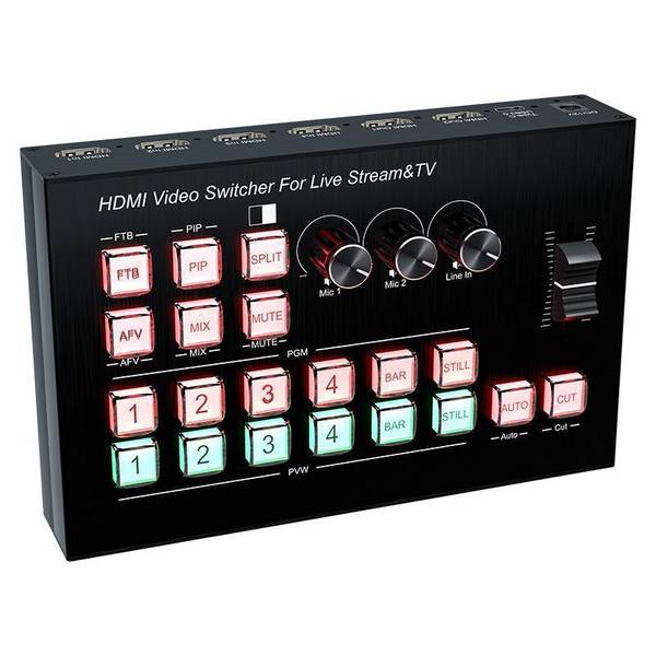Commutateur HDMI 4 Entrées 2 Sorties 1080p 60 Hz avec OSD et Mixage Audio YONIS