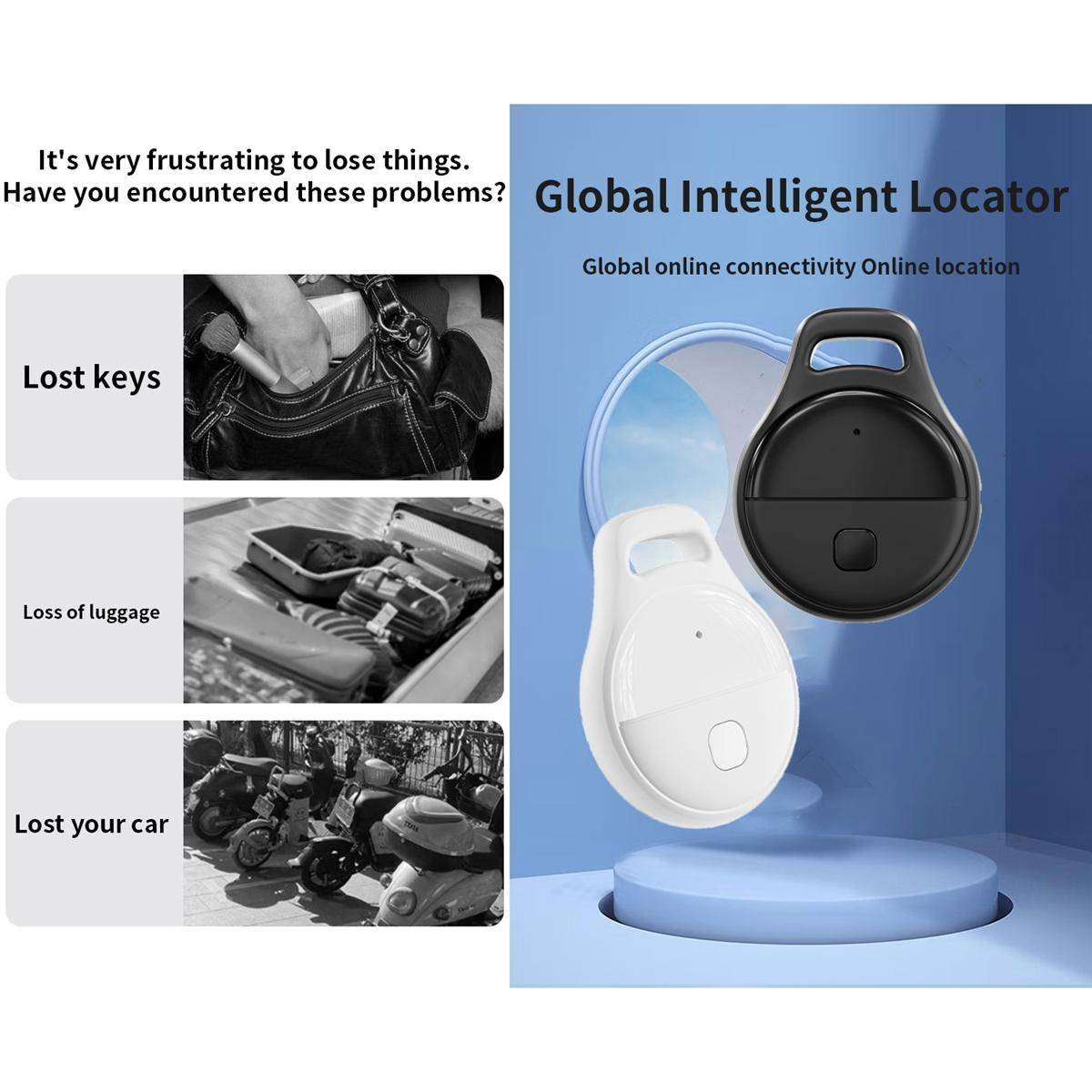 Mini Traceur GPS Antiperte iOS Android Autonomie 365 Jours Étanche IP67 Orange YONIS-1