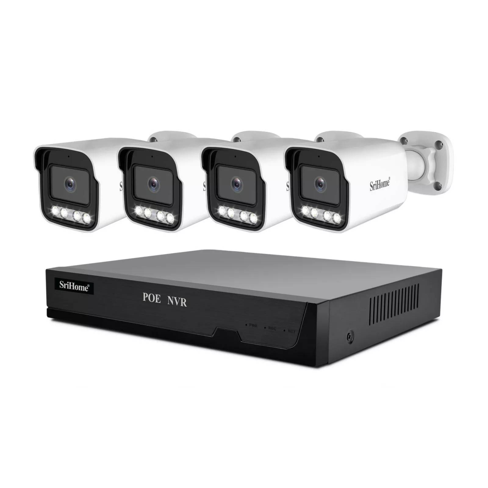 Kit De Vidéosurveillance PoE 3MP Avec Enregistreur 4 Canaux Vision Nocturne YONIS-0