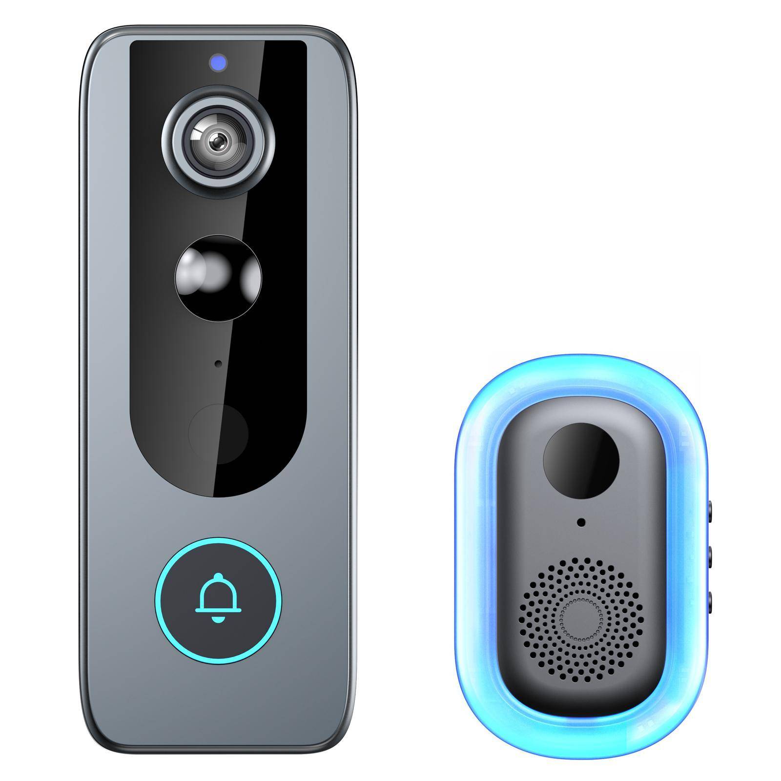 Sonnette Vidéo Sans Fil WiFi 2.4G Vision Nocturne Interphone IP65 YONIS-0