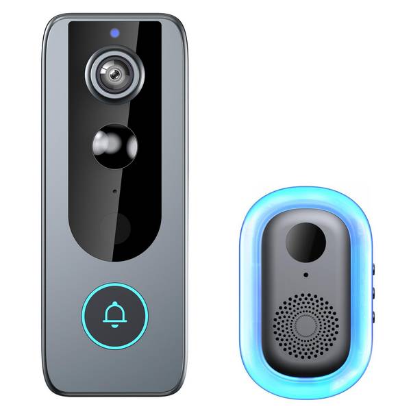 Sonnette Vidéo Sans Fil WiFi 2.4G Vision Nocturne Interphone IP65 YONIS