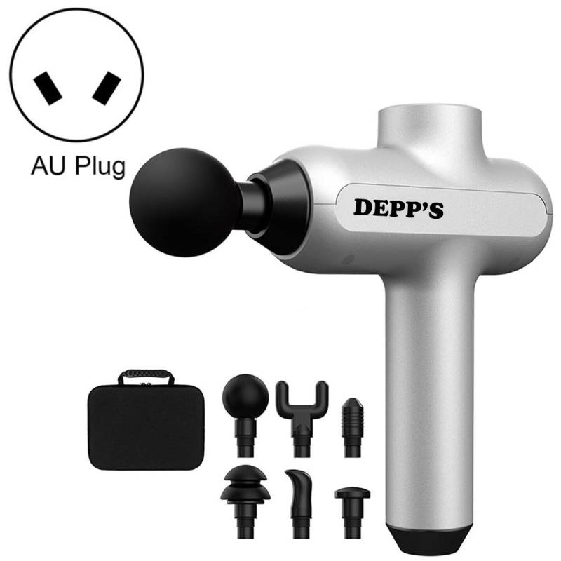 Masseur Musculaire Rechargeable 6 Têtes Moteur Sans Balais 5 Vitesses Blanc YONIS-0