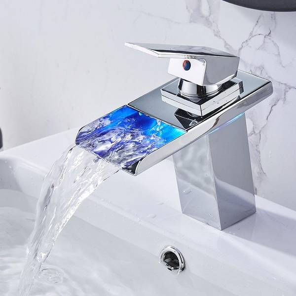 Robinet Cascade À LED Eau Chaude Et Froide Température Réglable Electroplating Argent YONIS