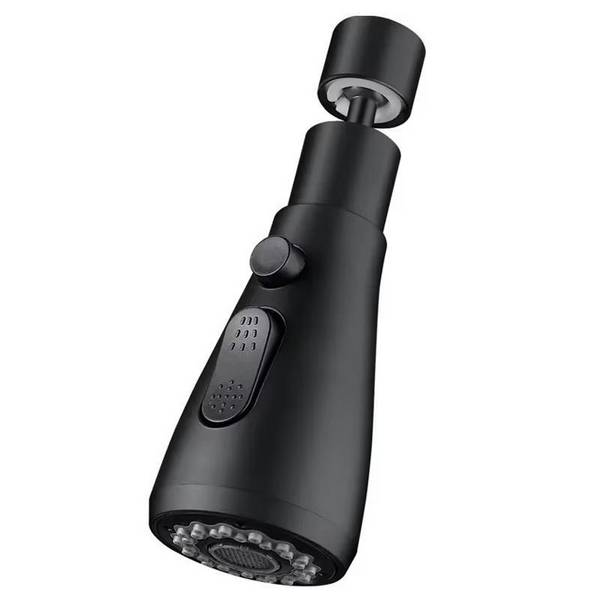 Rallonge De Robinet Universelle Orientable 360° À 3 Modes Sans Éclaboussures Noir YONIS