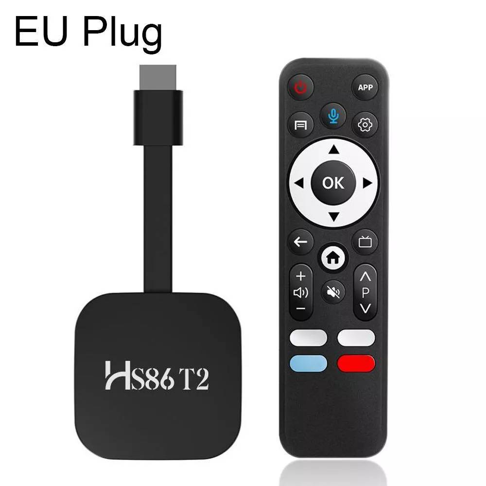 Clé TV Android 14 4K WiFi 6 2 Go + 16 Go avec Télécommande Vocale Noir YONIS-0