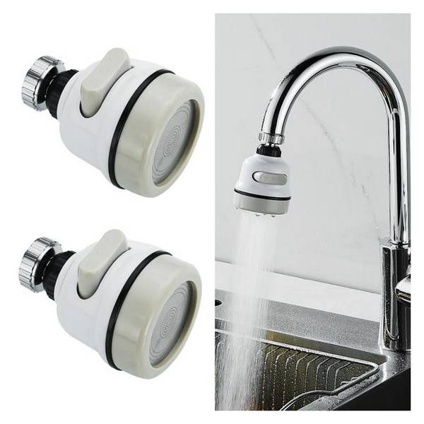 Aérateur de Robinet Économiseur d'Eau Antiéclaboussures 2 Pièces ABS Inox YONIS