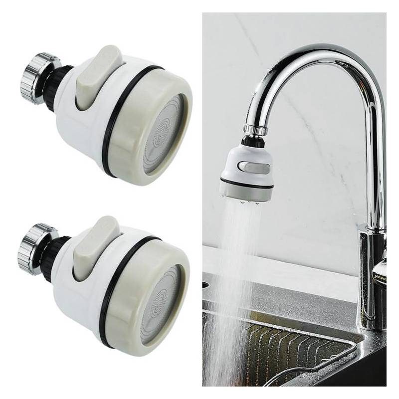 Aérateur de Robinet Économiseur d'Eau Antiéclaboussures 2 Pièces ABS Inox YONIS-0