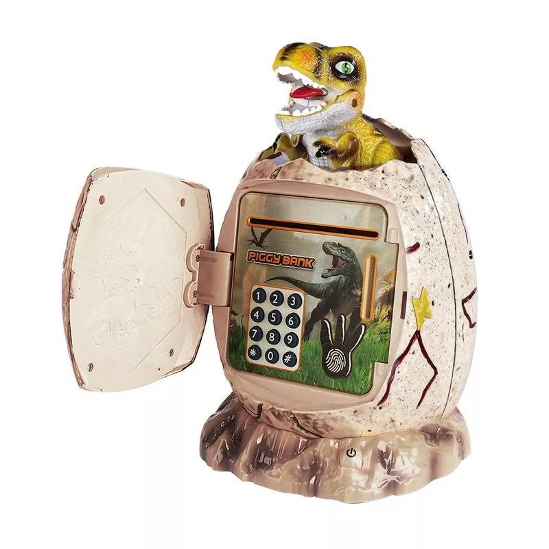 Tirelire Électronique Dinosaure Pour Enfants à Empreinte Digitale et Code Beige YONIS-0