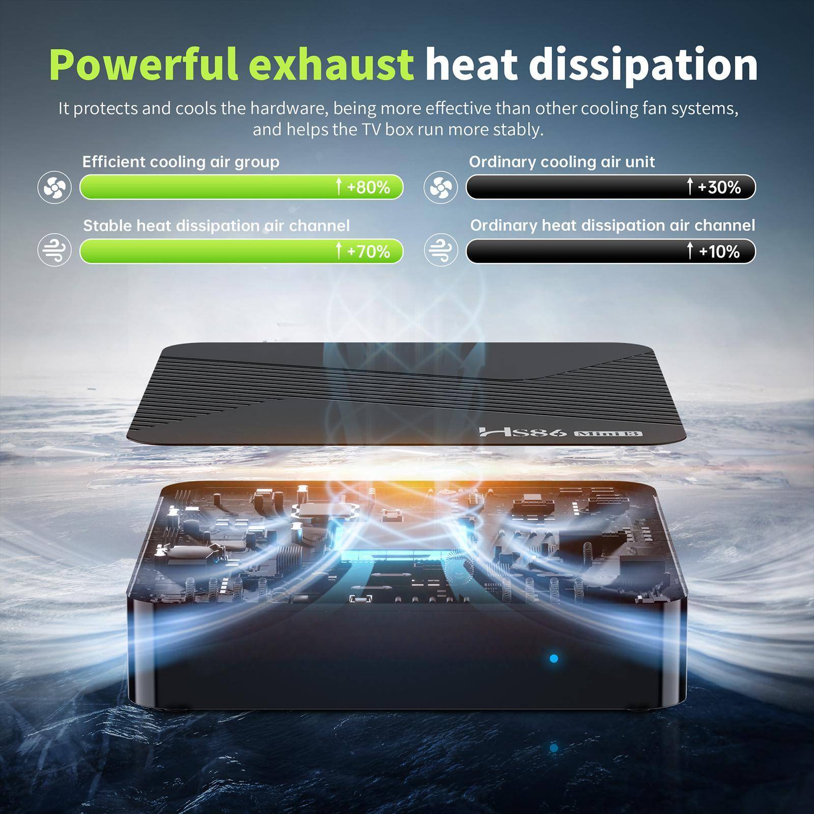Boîtier TV Android 14 4K WiFi 6 Bluetooth 5.4 Télécommande Vocale RAM 4 Go ROM 32 Go YONIS-0