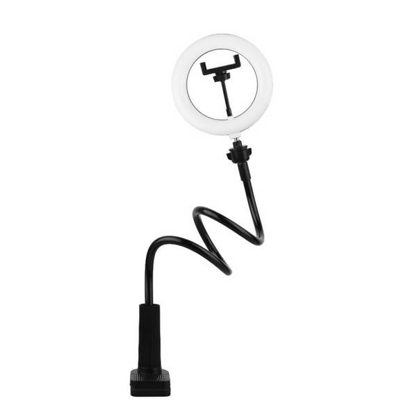 Support Flexible avec Anneau Lumineux LED 8 Pouces pour Selfie 120 LED 10 Niveaux Noir YONIS