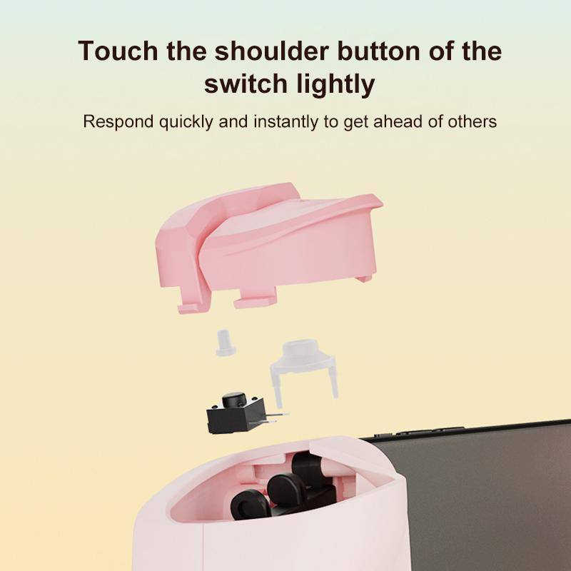 Manette De Jeu Mobile Extensible Type-C Avec Joystick Hall 2 Millions De Cycles - Rose - Yonis-1