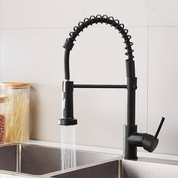 Robinet De Cuisine Eau Chaude Et Froide En Cuivre Douchette Extensible 360° YONIS