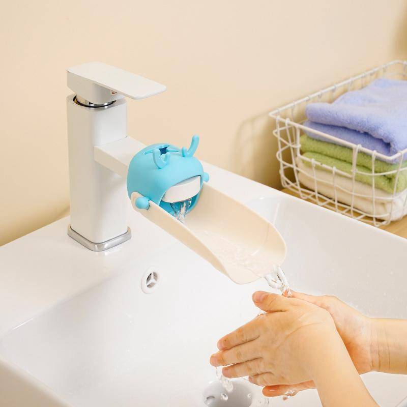 Rallonge De Robinet Pour Enfant Antiéclaboussures Avec Contrôle Du Débit Vert YONIS-1