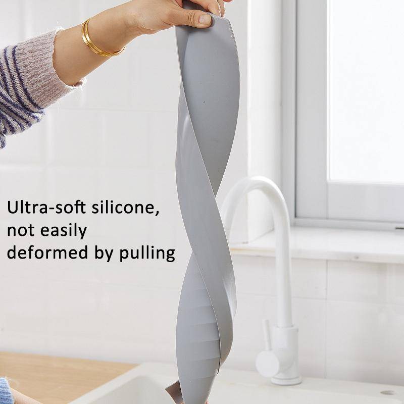 Bande Anti Éclaboussures Pour Évier en Silicone Adhérente 51 x 7 cm Gris YONIS-1