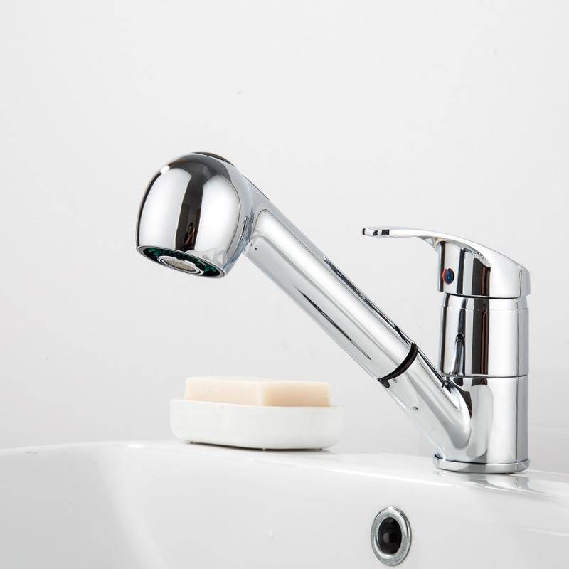Robinet Mitigeur Extractible Eau Chaude Et Froide 360° Double Jet Avec tuyau 50cm 3/8' YONIS-0