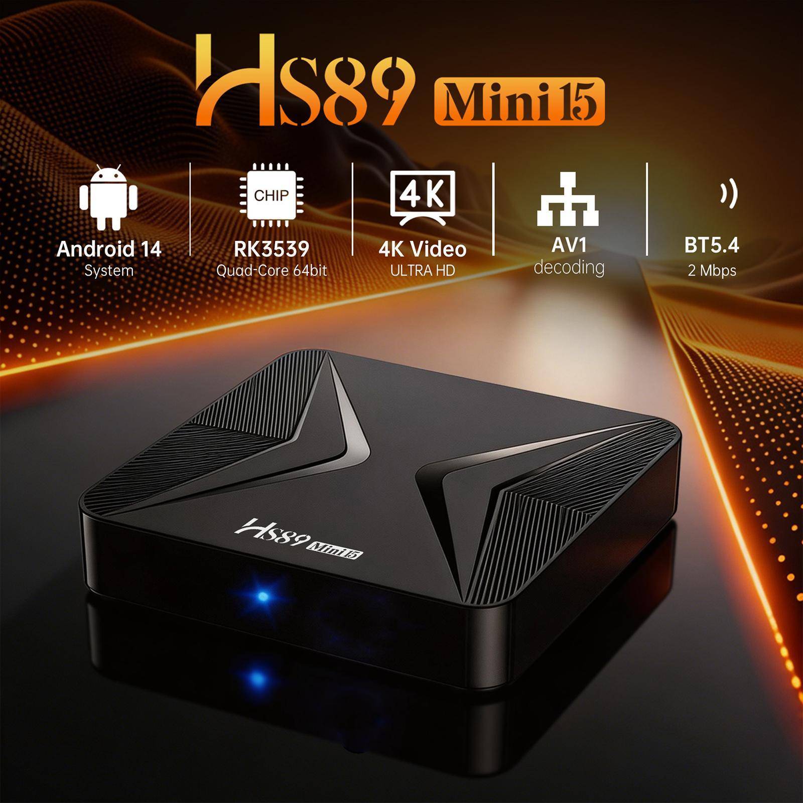 Boîtier TV Android 14 4K HDR10 Wi-Fi 6 2 Go + 16 Go YONIS-0