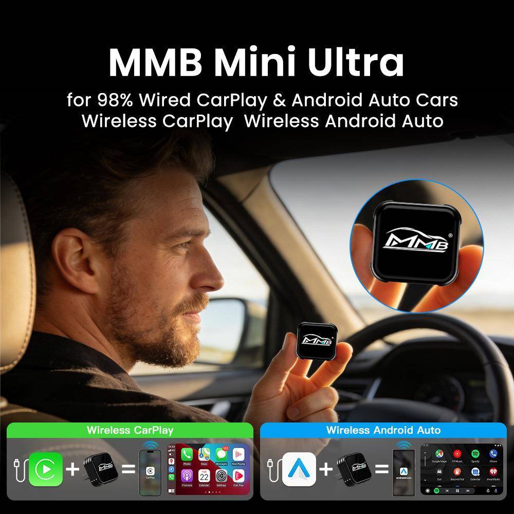 Adaptateur Sans Fil Android Auto Et CarPlay Pour Véhicules à Connexion Filaire Orange YONIS-1