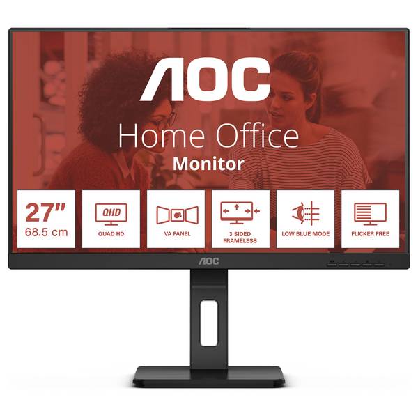 AOC Q27E3UMF, 68,6 cm (27"), 2560 x 1440 pixels, Quad HD, Noir