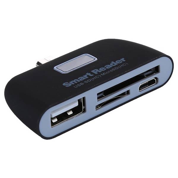 Lecteur De Cartes OTG USB 2.0 Pour SD TF Et Périphériques USB Avec Voyant LED Noir YONIS