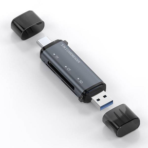 Lecteur De Cartes 5 En 1 USB Type-C Pour Téléphone Tablette Ordinateur YONIS