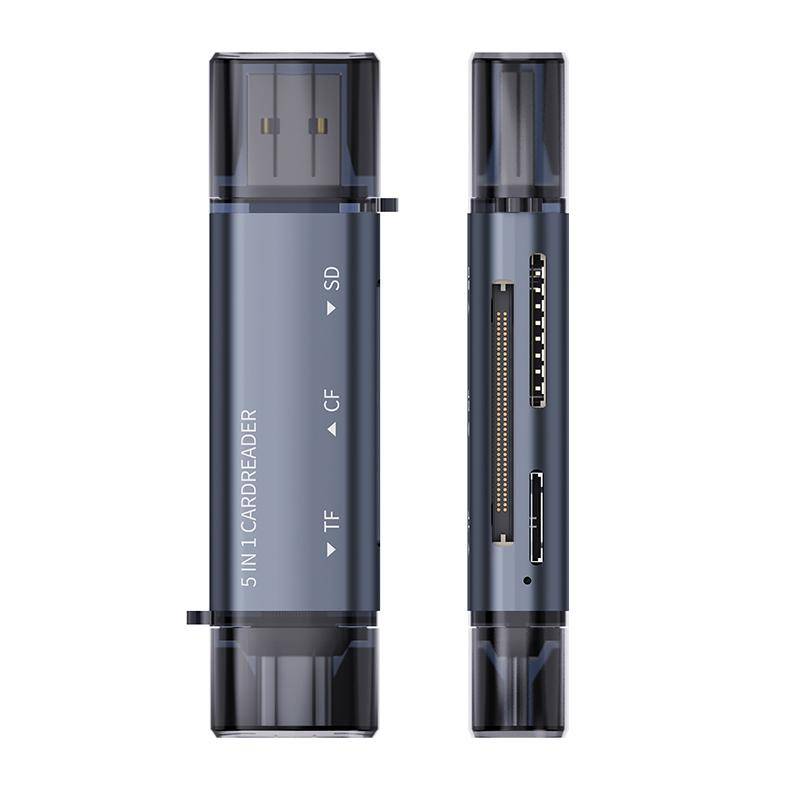 Lecteur De Cartes 5 En 1 USB Type-C Pour Téléphone Tablette Ordinateur YONIS-1