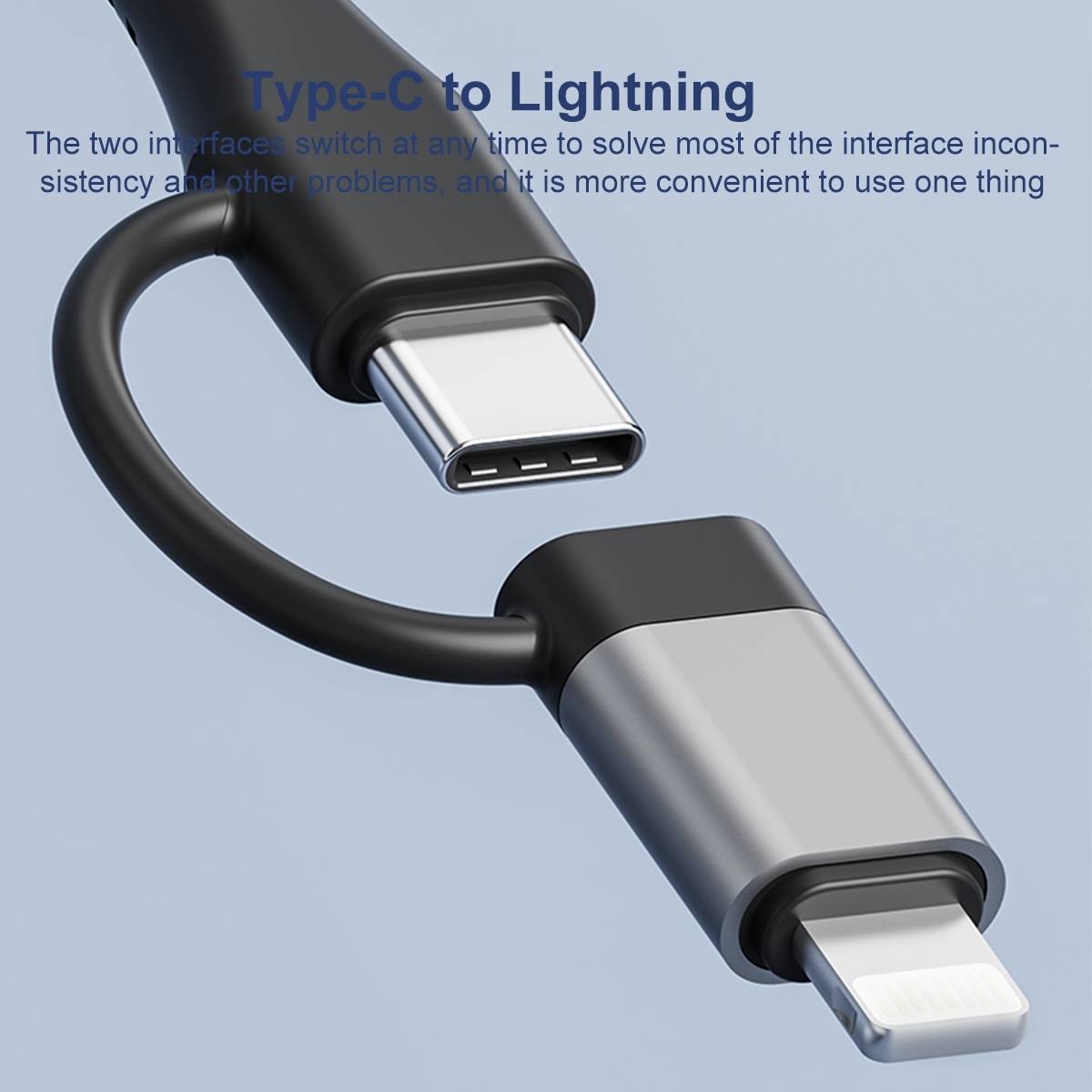 Adaptateur Multiport 5 En 1 USB-C 8 Pin Avec USB-C USB SD TF YONIS-2