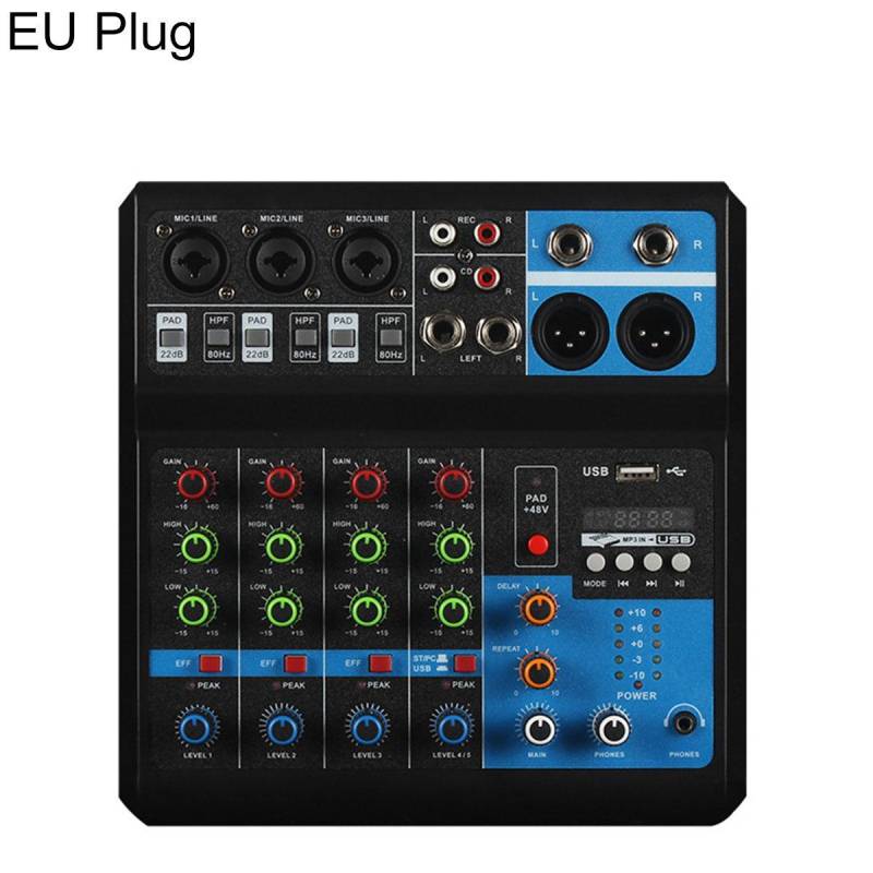 Table De Mixage Audio Bluetooth Pour Enregistrement USB Alimentation Fantôme 48 V YONIS-0