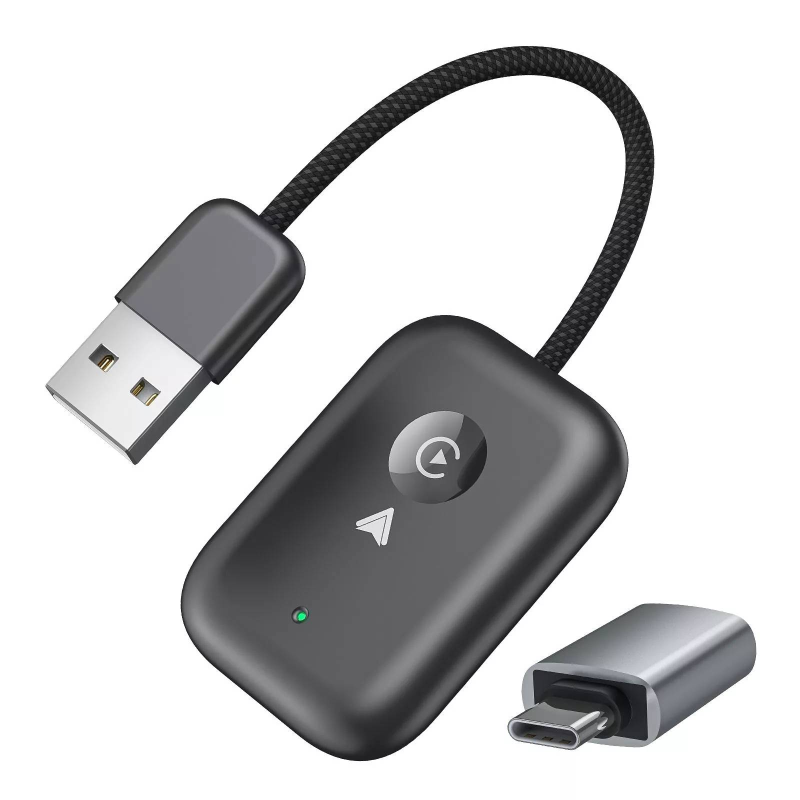 Adaptateur CarPlay Sans Fil 2 en 1 USB Type-C Pour Apple CarPlay et Android Auto Noir YONIS-0