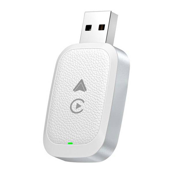 Adaptateur CarPlay Android Auto Filaire Vers Sans Fil 2 En 1 USB WiFi Blanc YONIS