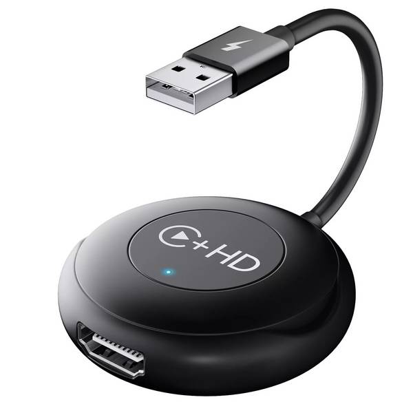 Adaptateur CarPlay Filaire vers Sans Fil USB HDMI Connexion Automatique Noir YONIS