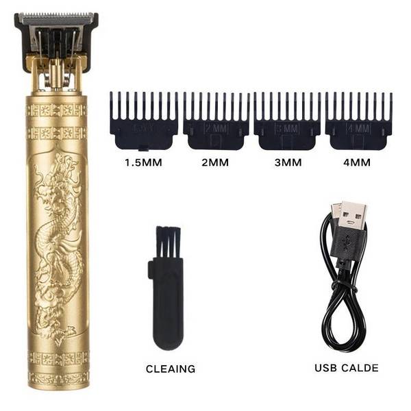 Tondeuse À Cheveux 0,1 mm Lame T En Acier Recharge USB Autonomie 1 à 3 h Noir YONIS