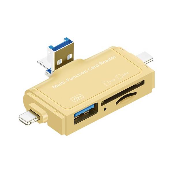Lecteur De Cartes 7 En 1 USB 3.0 Pour Importer Des Photos Vers Un Téléphone Or YONIS