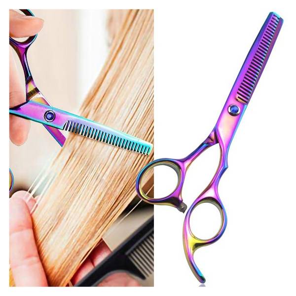 Ciseaux À Effiler Professionnels Pour Coiffure 6 Pouces Acier Inoxydable 62 HRC Coloful Thinning（SXLC-603T) YONIS