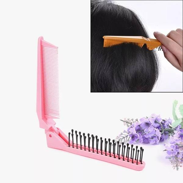Peigne Pliable Antistatique De Voyage Pour Cheveux Bouclés Rose YONIS