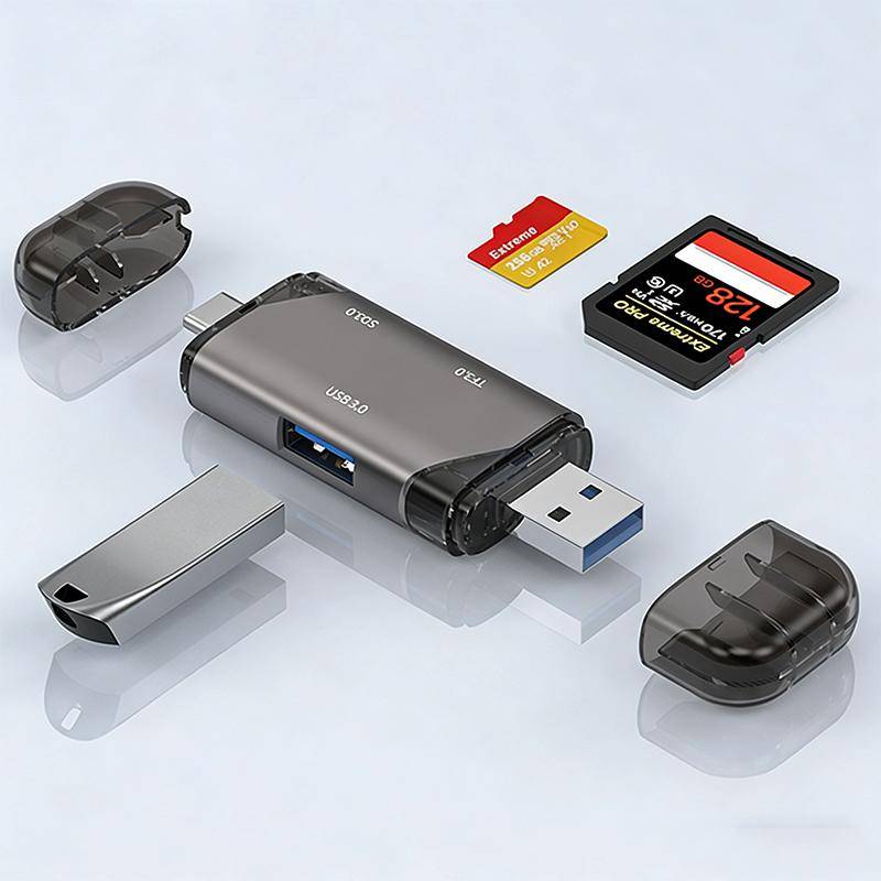 Lecteur de Cartes 5 en 1 USB 3.0 SD TF avec Interfaces USB-A et Type-C YONIS-0