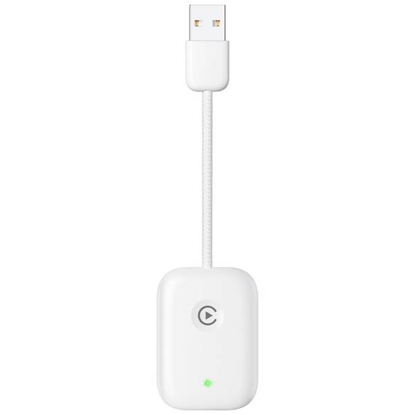 Adaptateur USB CarPlay Filaire Sans Fil Connexion Automatique Prêt à l'Emploi Blanc YONIS