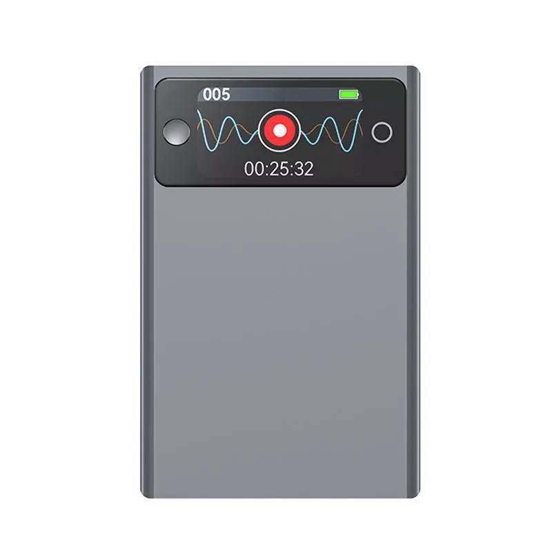 Enregistreur Vocal Intelligent IA Ultra Mince Avec Écran 1.47 Pouce 8 Go Noir YONIS-0