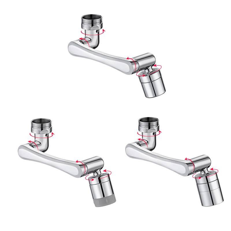Aérateur de Robinet à Bras Articulé Pivotant à 1080° Double Sortie YONIS-1