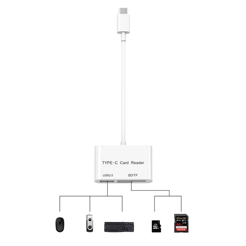 Lecteur De Cartes USB-C SD Micro SD Avec Port USB 2.0 OTG Prêt à l'Emploi YONIS-1
